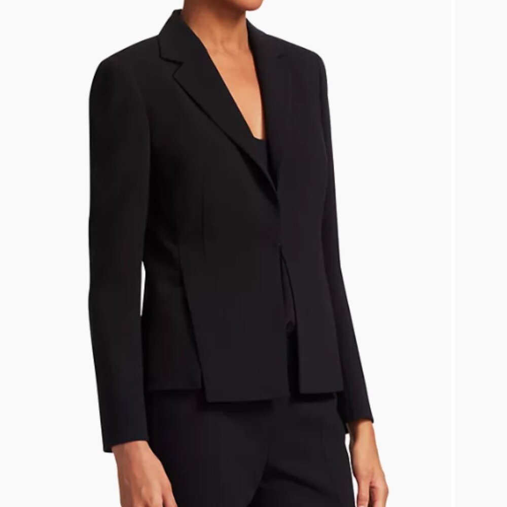 Akris Ocelia Slit Detail Wool Blazer Size 14